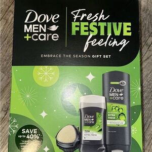 Dove Men+Care Gift Set: Extra Fresh Body & Face Wash, Deodorant & Detailer Tool